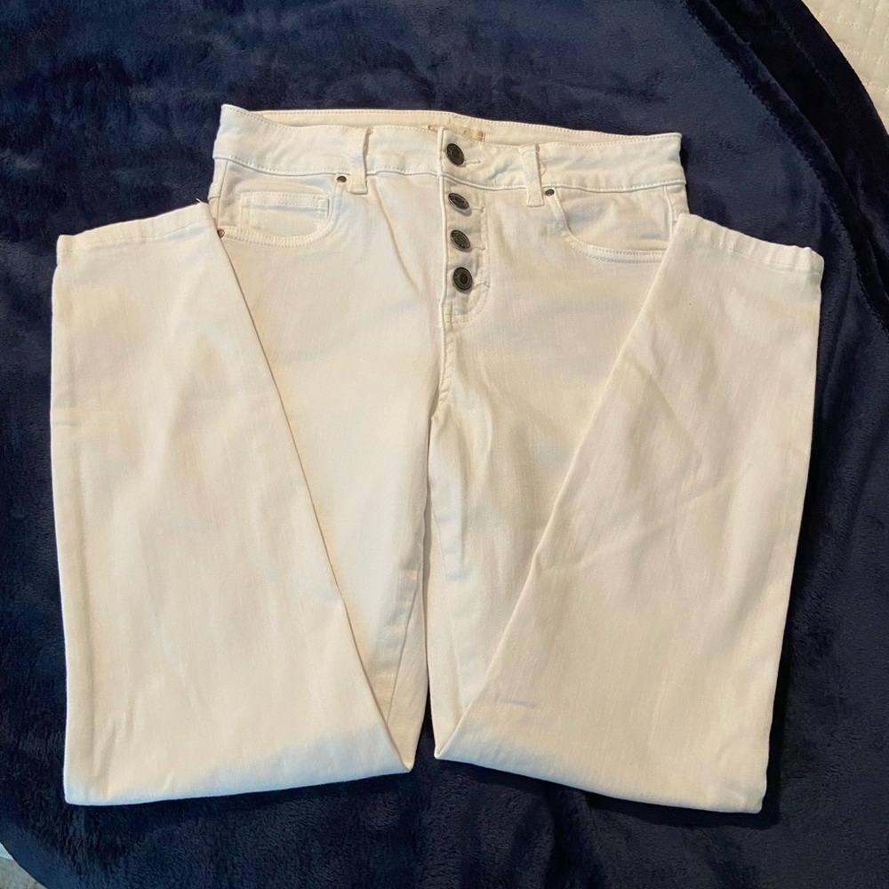 Grace & Lace white denim/jeggings.